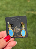 Golden Grass Gemstone Clip-On Earrings – Handmade Brazilian Jewelry