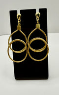 Golden Grass Double Loop Teardrop Earrings – Handmade Brazilian Jewelry  Copy title