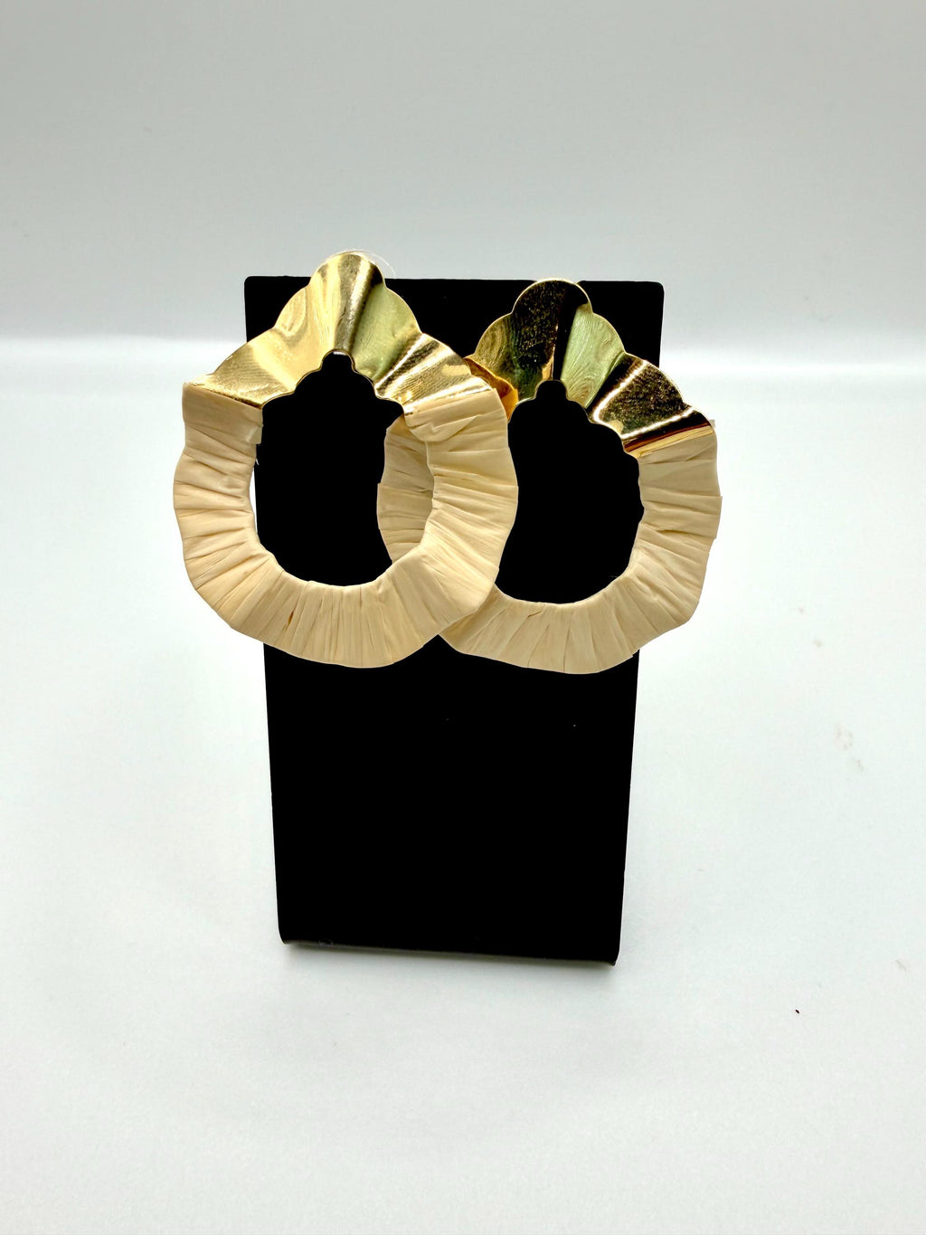 Buriti Fiber Statement Earrings