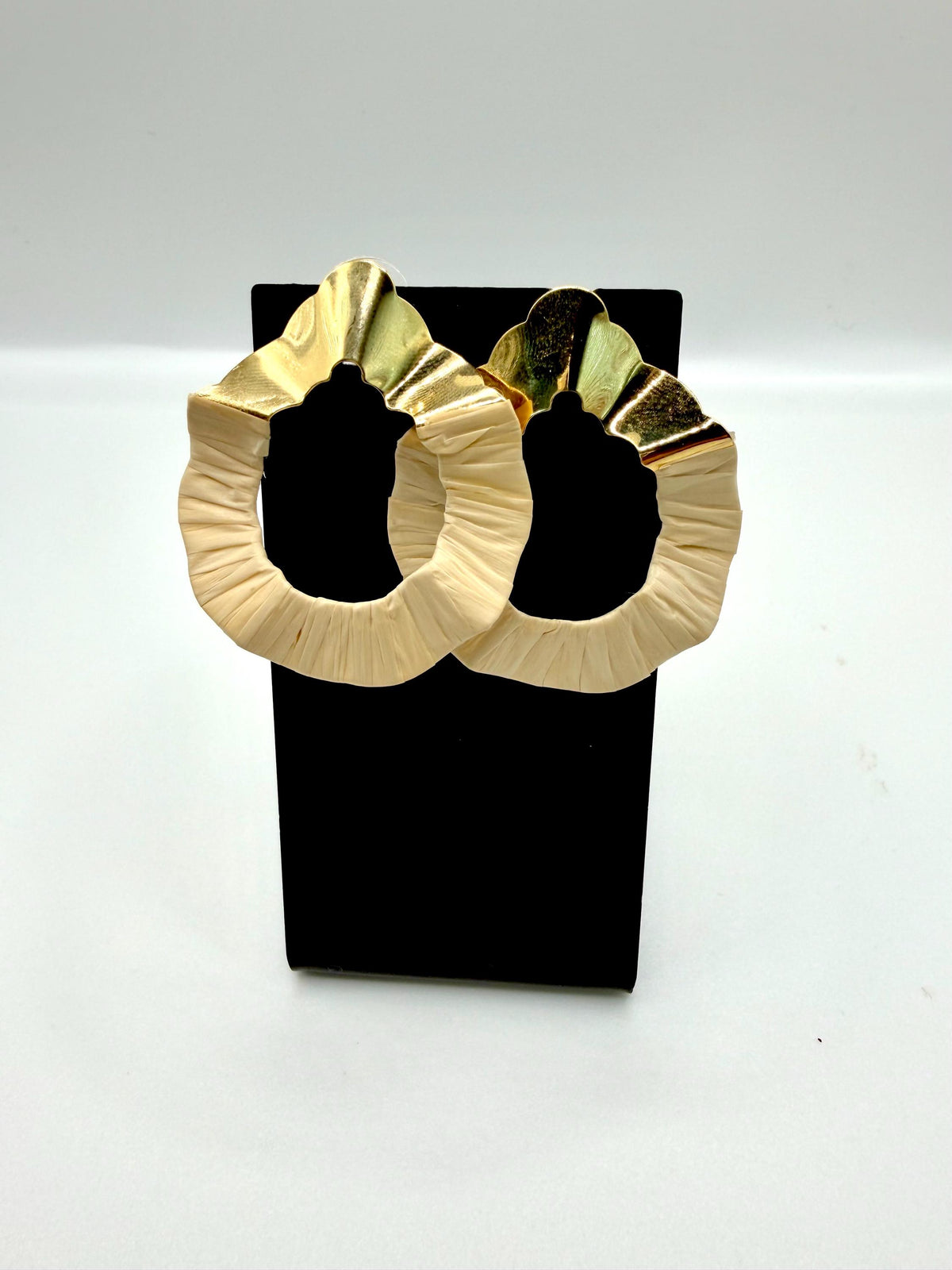 Buriti Fiber Statement Earrings