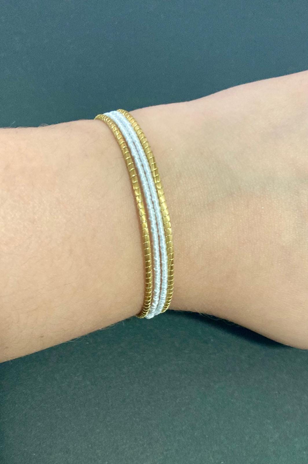 Handmade Golden Grass Bracelet  Adjustable Brazilian Boho Jewelry