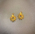 Golden Grass Sunburst Earrings | Handmade Brazilian Jewelry | Eco-Friendly Boho Festival Gift