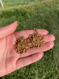 Golden Bloom Earrings  Handmade Golden Grass Jewelry