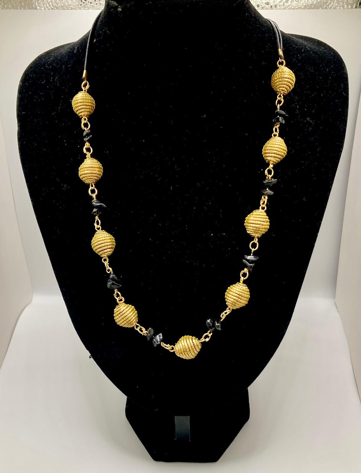Capim Dourado Necklace  Brazilian Golden Grass Jewelry with Quartz