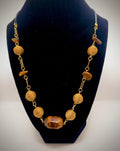 Capim Dourado Necklace with Natural Tiger Eye Stones