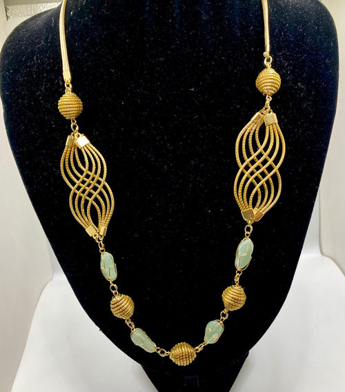 Golden Grass & Amethyst Necklace or Green Quartz Handcrafted Brazilian Jewelry | Eco-Friendly Elegant Gemstone Necklace