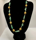 Capim Dourado Necklace  Brazilian Golden Grass Jewelry with Quartz