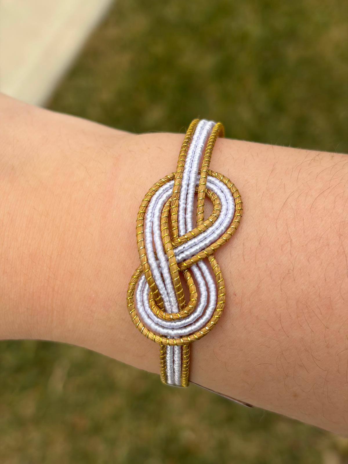 Minimal Golden Grass Knot Bracelet  Handmade Adjustable Brazilian Jewelry, Everyday Woven Bracelet