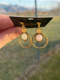 Golden Grass Earrings  Moonstone, Quartz, Jade, Tiger Eye  Brazilian Handmade Jewelry