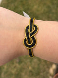 Minimal Golden Grass Knot Bracelet  Handmade Adjustable Brazilian Jewelry, Everyday Woven Bracelet