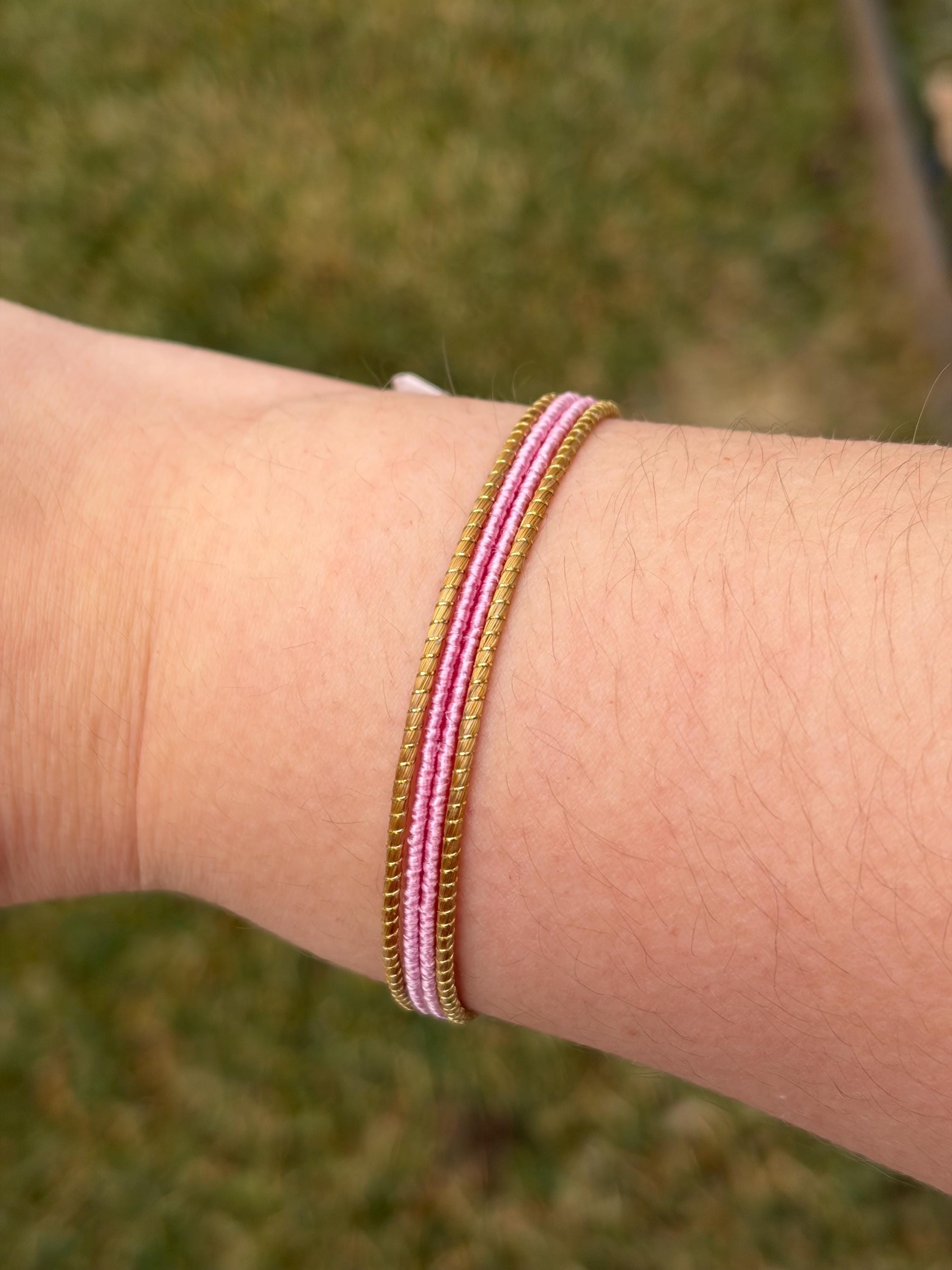 Golden Grass Bracelet  Handmade Brazilian Jewelry, Minimal Color Bracelet, Lightweight Sustainable Artisan Bracelet