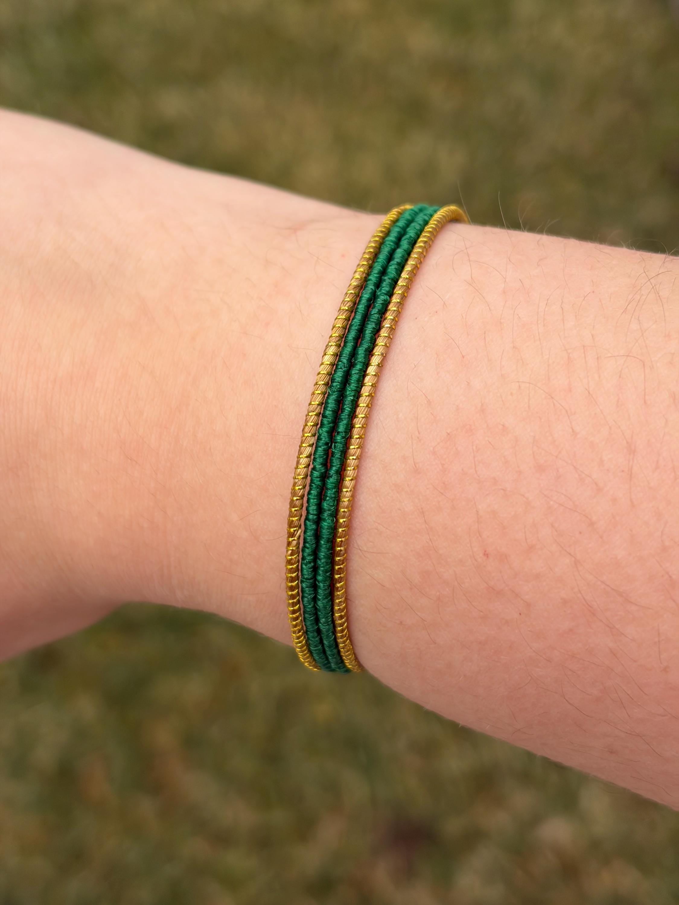 Golden Grass Bracelet  Handmade Brazilian Jewelry, Minimal Color Bracelet, Lightweight Sustainable Artisan Bracelet