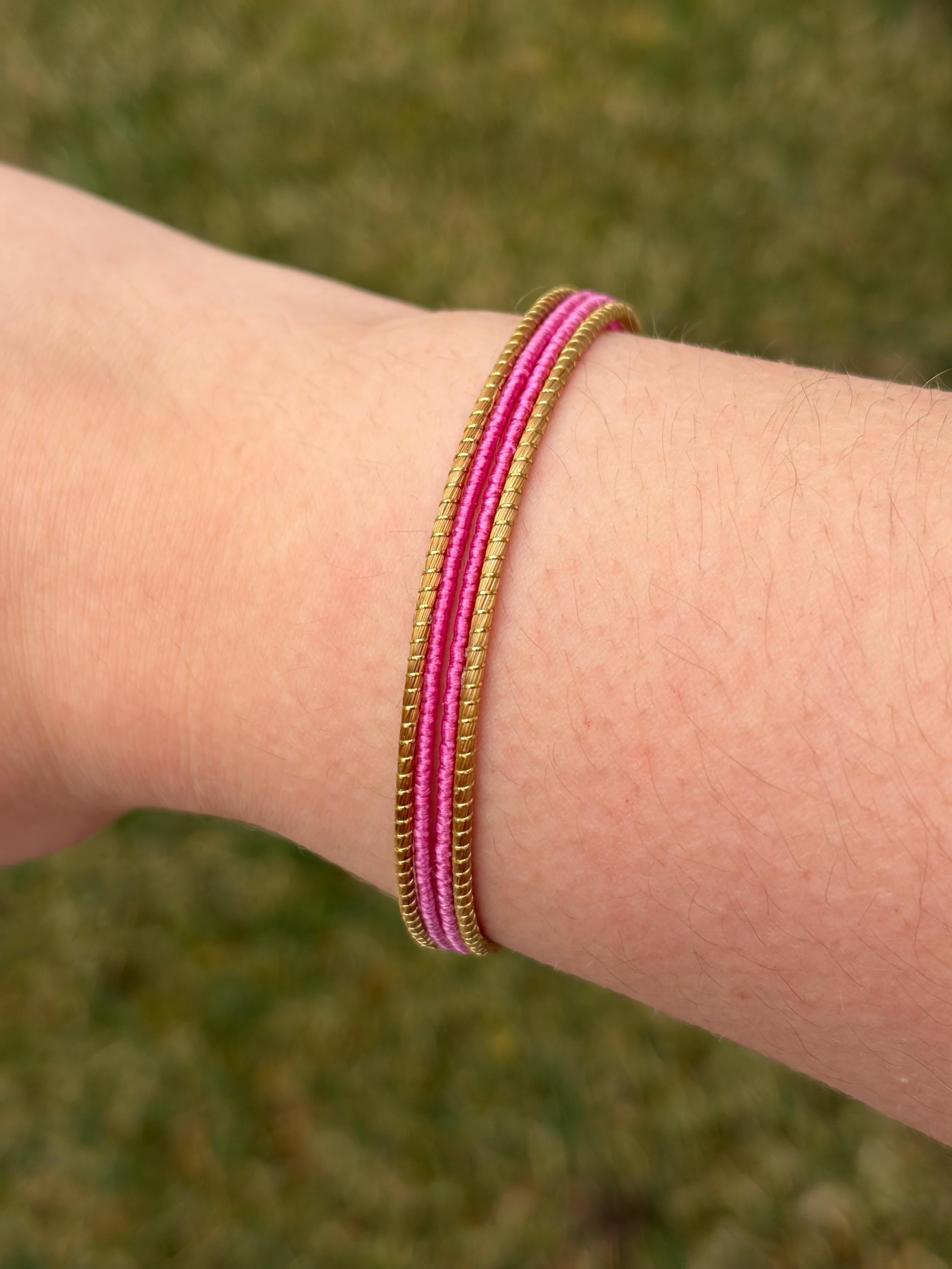 Golden Grass Bracelet  Handmade Brazilian Jewelry, Minimal Color Bracelet, Lightweight Sustainable Artisan Bracelet