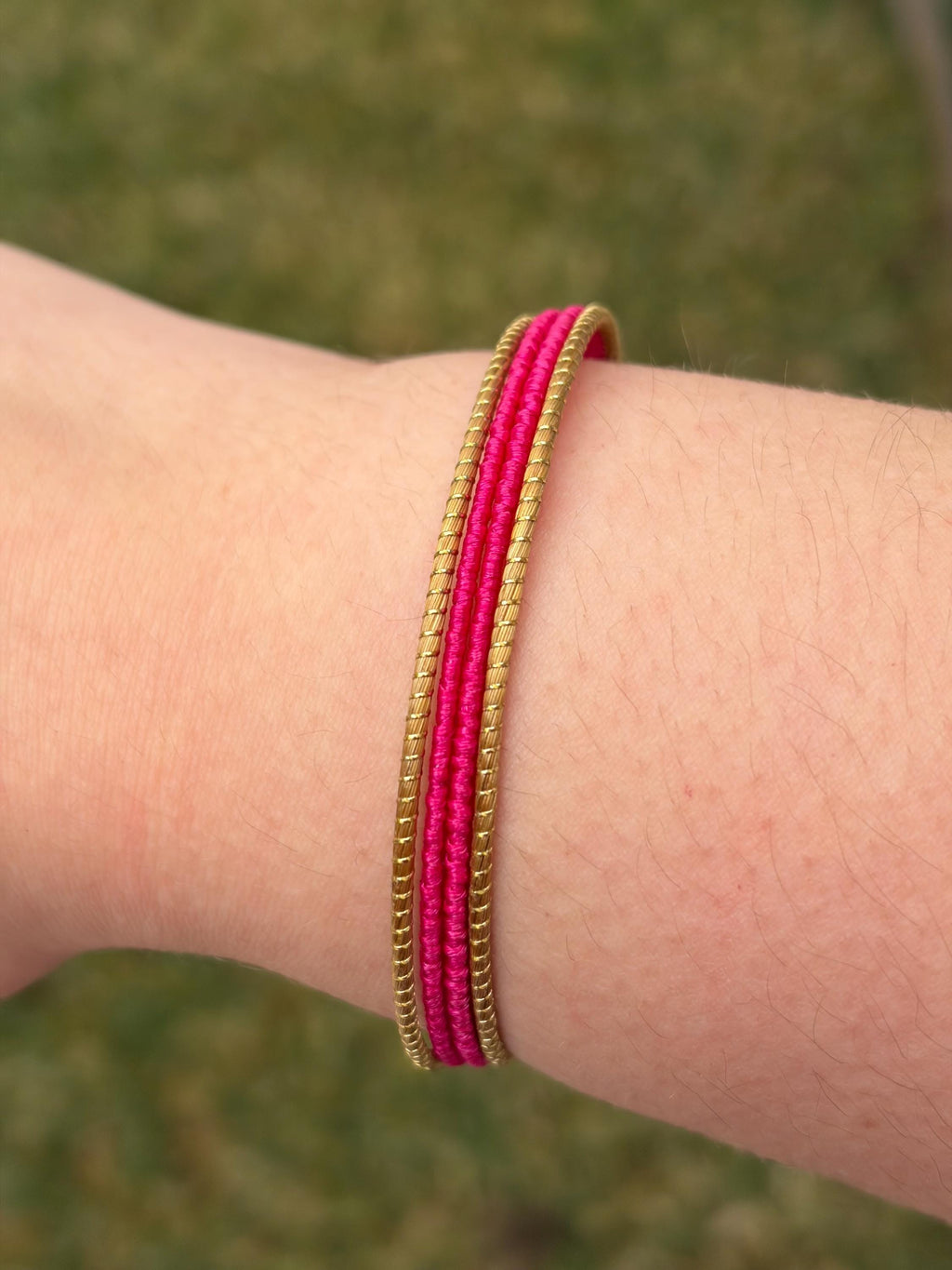 Golden Grass Bracelet  Handmade Brazilian Jewelry, Minimal Color Bracelet, Lightweight Sustainable Artisan Bracelet