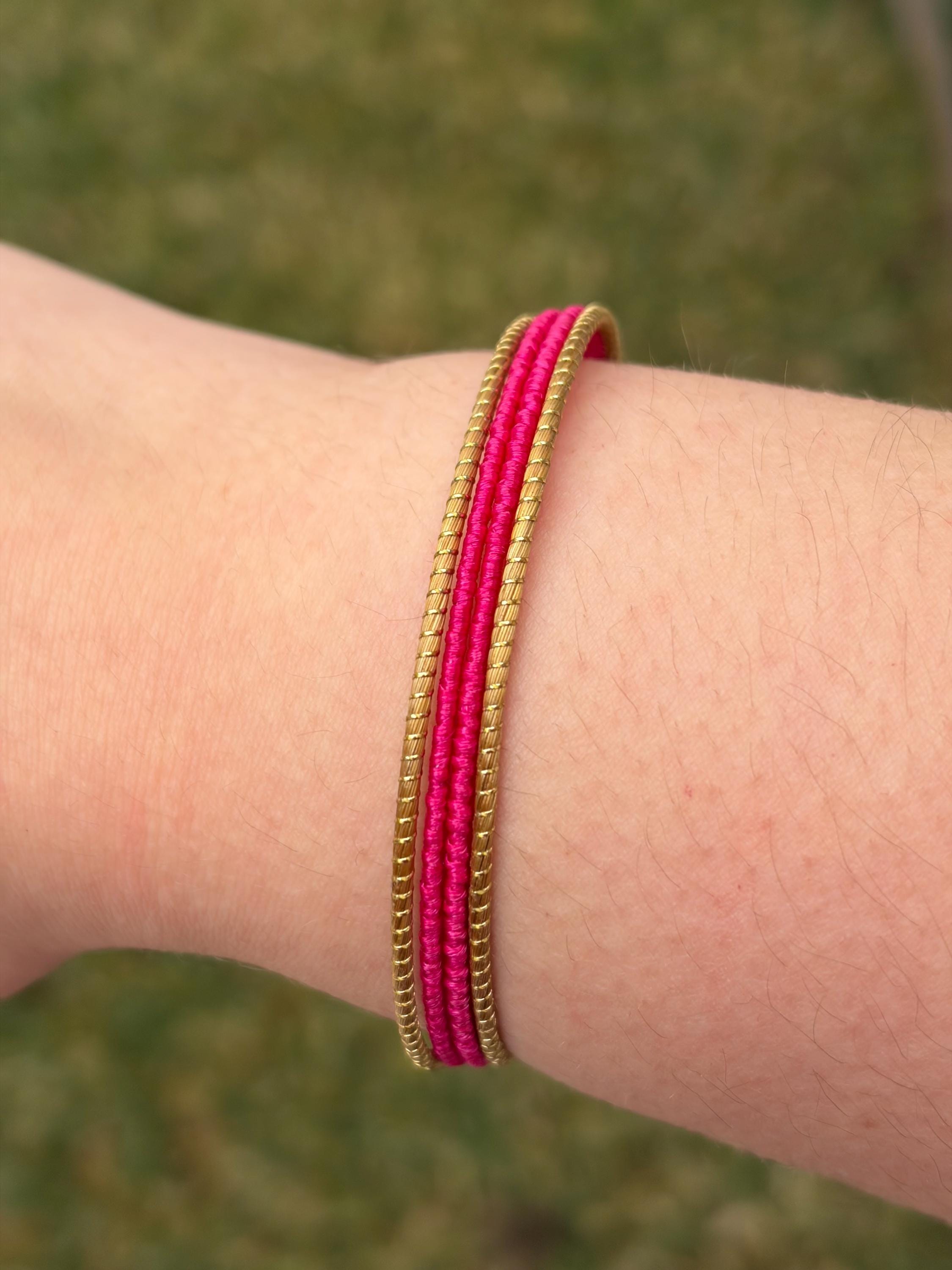 Golden Grass Bracelet  Handmade Brazilian Jewelry, Minimal Color Bracelet, Lightweight Sustainable Artisan Bracelet