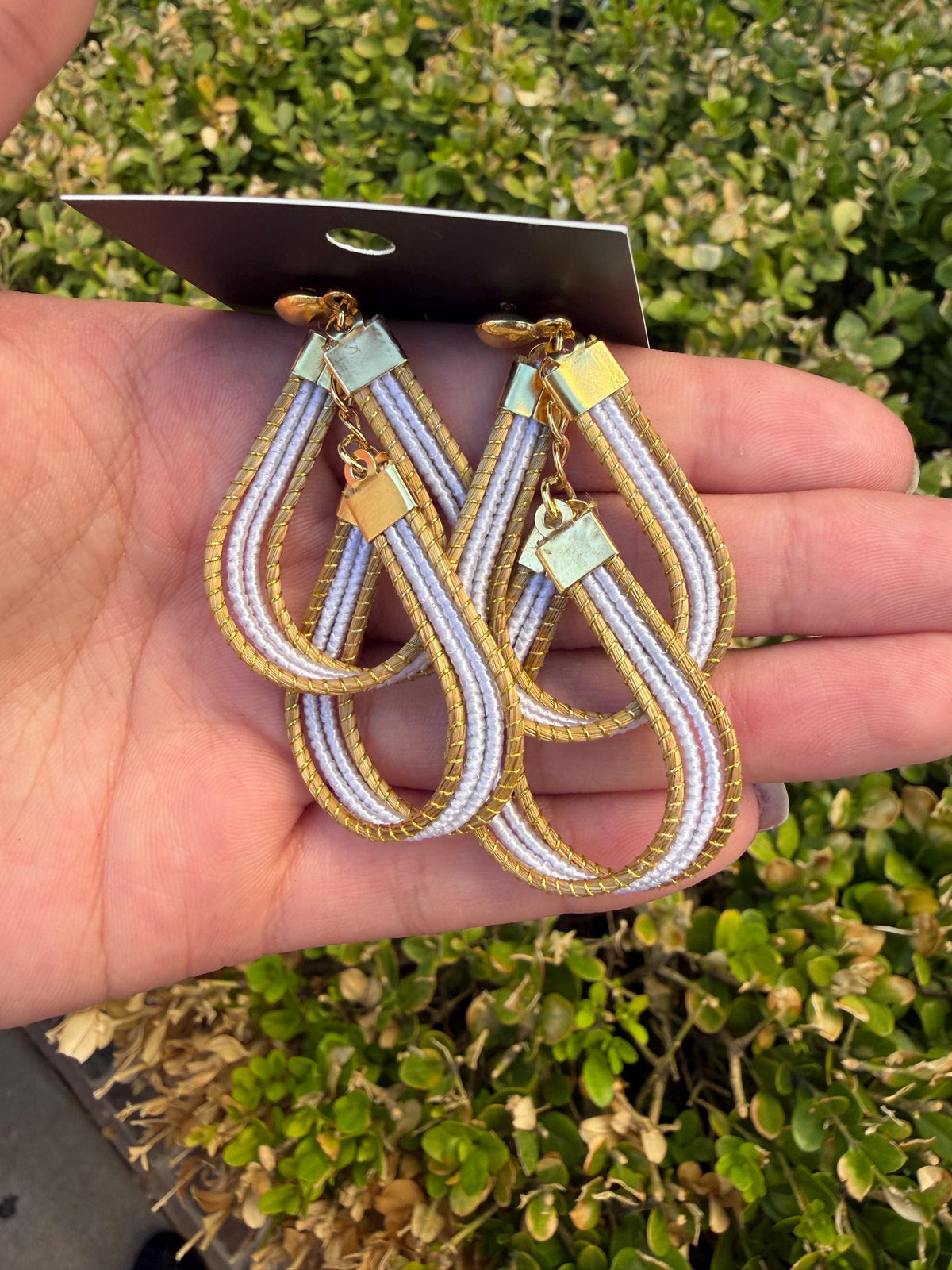 Handcrafted Brazilian Golden Grass Layered Loop Earrings | Lightweight Statement Earrings | Sustainable Artisan Jewelry