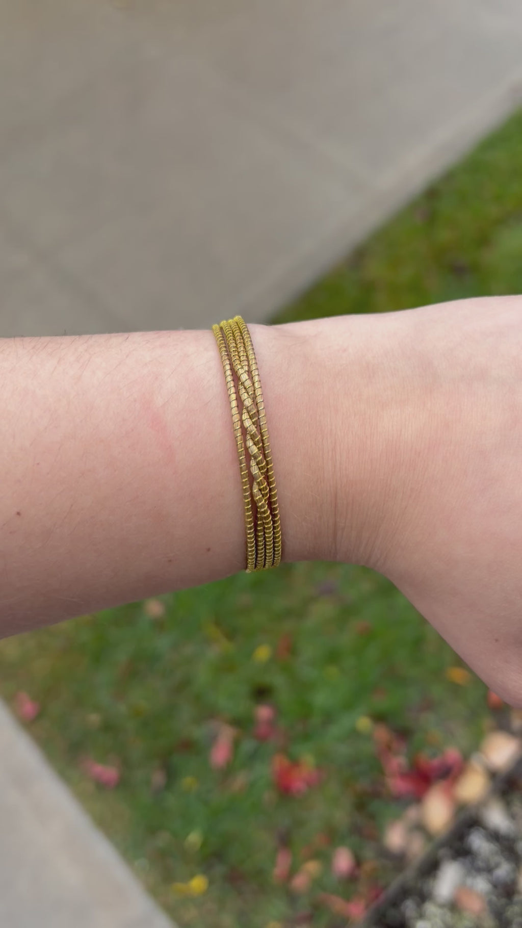 Golden Grass Multi-Strand Bracelet – Delicate Handmade Brazilian Jewelry