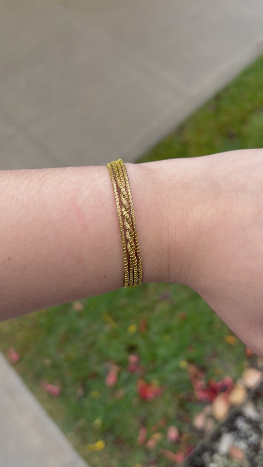 Golden Grass Multi-Strand Bracelet – Delicate Handmade Brazilian Jewelry